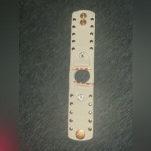 NEW White stud muffin leather cuff Apple Watch band